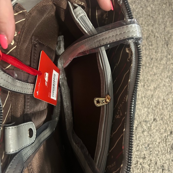 Montana West Gray Floral Tote Bag - Picture 3 of 5